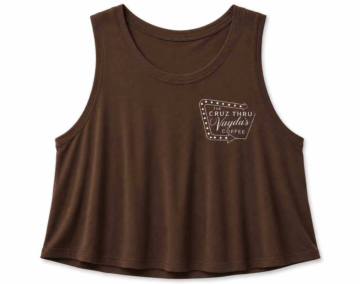 Support Your Local Caffeine Dealer CROPPED TANK